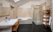 Heiton Mill House - bedroom five en suite bathroom