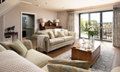 Brockmill Farmhouse - large bright sitting room for guests to relax in