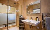 The Stables, Saltcoats Steading - bedroom four en-suite with walk-in shower