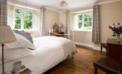 East Lodge at Ashiestiel - dual aspect views over the surrounding countryside from the double bedroom