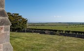 Lindisfarne View - the side view from the property looking towards the Northumberland coast