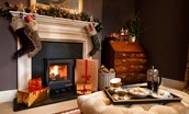 Broadgate House - keep warm by the wood burner and enjoy a mince pie or two