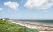 Peep-O-Sea Cottage - step out the door to enjoy regular walks on the beach at Boulmer