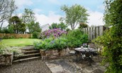 Pentland Cottage - the garden with patio and outside seating