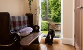 Pentland Cottage - a four-legged friend waiting patiently by the door