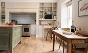 Housedon Haugh - kitchen with a large Rangemaster oven