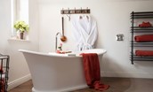 Anvil Cottage - the roll top bath in bedroom one