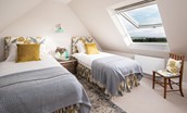 Greenhead Cottage - bedroom three with twin beds