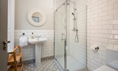 Caste View, Bamburgh - bedroom five en suite shower room