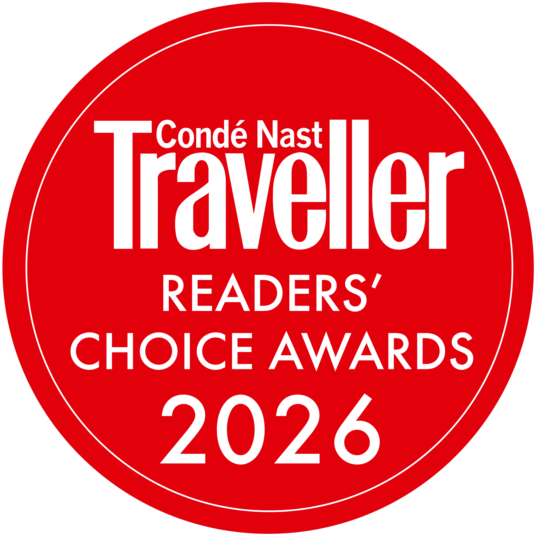 Conde Nast Traveller Readers Choice Awards 2026